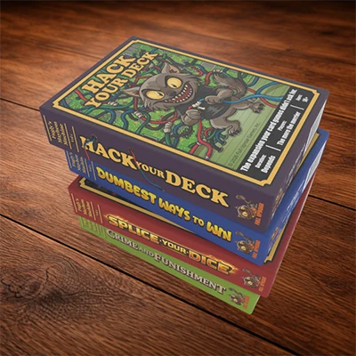 Fugly's Mayhem Machine - all four game boxes
